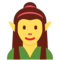 Woman Elf emoji on Twitter
